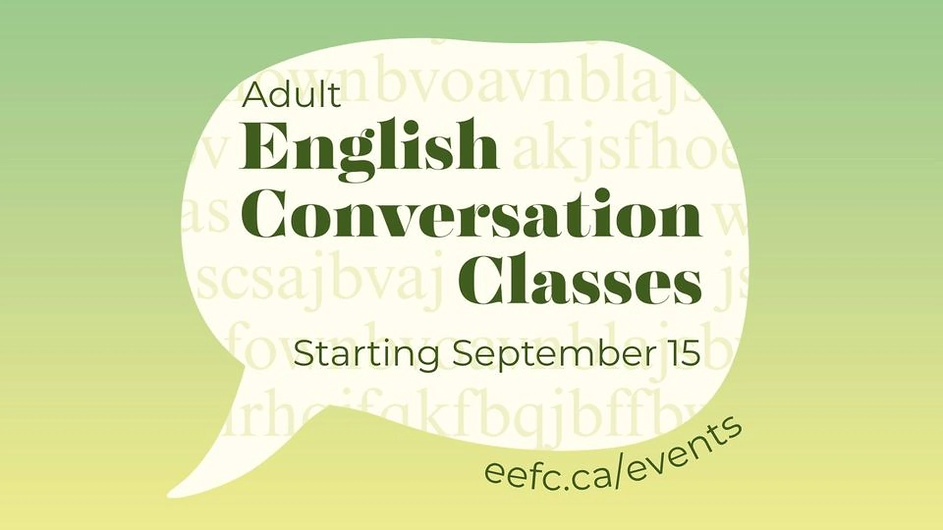 Adult English Conversation Classes (Beginner Class)