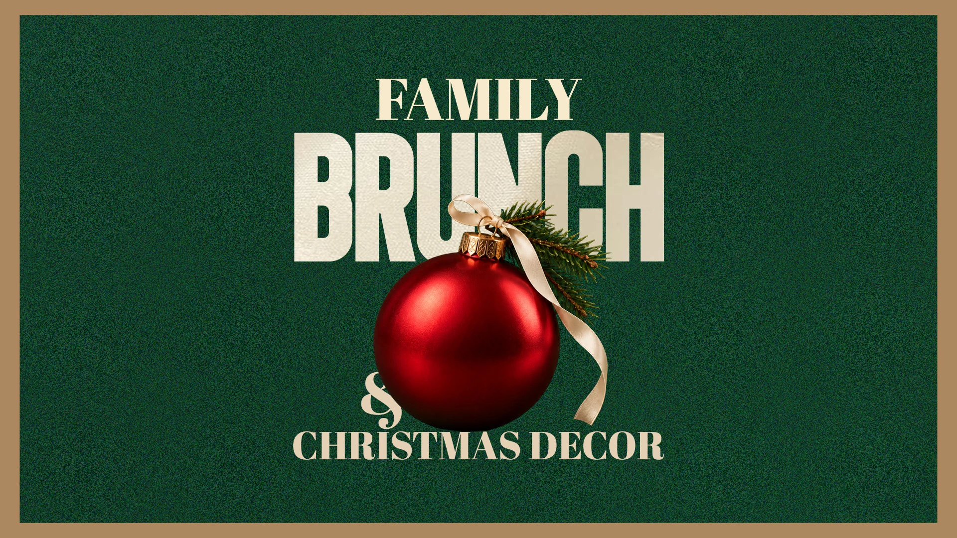 Family Brunch & Christmas Church Décor