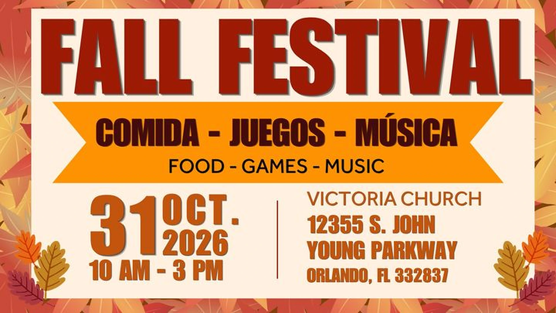 Festival de Otoño de Victoria Church | Victoria Church's Fall Festival